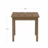 DecoScapes PollyOutdoor End Table - Side with Dimension - DecoScapes PollyOutdoor End Table - Side with Dimension