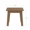 DecoScapes PollyOutdoor End Table - Front with Dimensions