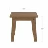 DecoScapes PollyOutdoor End Table - Front with Dimensions - DecoScapes PollyOutdoor End Table - Front with Dimensions