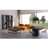 TemaHome Dusk 51" Dining Table in Concrete Look & Pure Black - Lifestyle Main