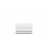 Azzurro Living Porto Ottoman With Matte Aluminum Frame And Pearl Gray All-Weather Rope - Side