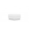 Azzurro Living Porto Ottoman With Matte Aluminum Frame And Pearl Gray All-Weather Rope - Angled