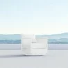 Azzurro Porto Swivel Club Chair In Matte White Frame and Pearl Gray All-Weather Rope - Lifestyle - Azzurro Porto Swivel Club Chair In Matte White Frame and Pearl Gray All-Weather Rope - Lifestyle
