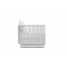 Azzurro Porto Swivel Club Chair In Matte White Frame and Pearl Gray All-Weather Rope - Side