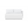 Azzurro Porto Left Arm Sofa In Matte White Aluminum Frame And Pearl Gray All-Weather Rope - Front