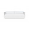 Azzurro Porto 3 Seat Sofa With Matte White Aluminum Frame And Pearl Gray All-Weather Rope - Front