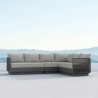 Azzurro Living Porto 3-Set Sectional with Arm Sofa and Ottoman