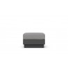 Azzurro Living Porto Ottoman With Matte Charcoal Aluminum Frame And Ash All-Weather Rope - Side