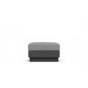 Azzurro Living Porto Ottoman With Matte Charcoal Aluminum Frame And Ash All-Weather Rope - Front