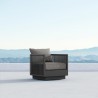 Azzurro Porto Swivel Club Chair In Matte Charcoal Frame and Ash All-Weather Rope - Lifestyle