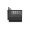 Azzurro Porto Swivel Club Chair In Matte Charcoal Frame and Ash All-Weather Rope - Side
