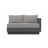Azzurro Porto Left Arm Sofa In Matte Charcoal Aluminum Frame And Ash All-Weather Rope - Front