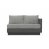 Azzurro Porto Left Arm Sofa In Matte Charcoal Aluminum Frame And Ash All-Weather Rope - Front - Azzurro Porto Left Arm Sofa In Matte Charcoal Aluminum Frame And Ash All-Weather Rope - Front