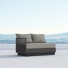 Azzurro Porto Right Arm Sofa In Matte Charcoal Aluminum Frame And Ash All-Weather Rope - Lifestyle