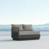 Azzurro Porto Right Arm Sofa In Matte Charcoal Aluminum Frame And Ash All-Weather Rope - Lifestyle - Azzurro Porto Right Arm Sofa In Matte Charcoal Aluminum Frame And Ash All-Weather Rope - Lifestyle