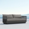 Azzurro Porto 3 Seat Sofa With Matte Charcoal Aluminum Frame And Ash All-Weather Rope - Lifestyle