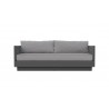 Azzurro Porto 3 Seat Sofa With Matte Charcoal Aluminum Frame And Ash All-Weather Rope - Front