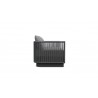 Azzurro Porto 3 Seat Sofa With Matte Charcoal Aluminum Frame And Ash All-Weather Rope - Side