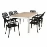 Atlantic Oosterdam 9 Piece Rectangular Patio Dining Set - White BG - Atlantic Oosterdam 9 Piece Rectangular Patio Dining Set - White BG