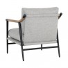 Sunpan Meadow Lounge Chair - Vault Fog - Back Side Angle