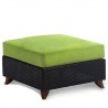 Rattan Deep Seating Ottoman - Green