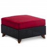 Rattan Deep Seating Ottoman - Red