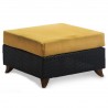 Rattan Deep Seating Ottoman - Yellow