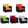 Rattan Deep Seating Arm Chair - Swatches