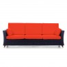 Rattan Deep Seating Sofa - Orange