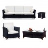 4 Piece Rattan Deep Seating Set - White