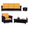 4 Piece Rattan Deep Seating Set - Yellow