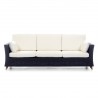 Rattan Deep Seating Sofa - White