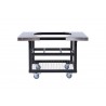 Primo Ceramic Grils XL400 Oval - 370 Cart Base with Stainless Steel Shelves