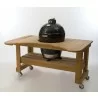 Primo Ceramic Kamodo Grill Only with  Optional Cypress Table - Stand Grill Closed - Primo Ceramic Kamodo Grill Only with  Optional Cypress Table - Stand Grill Closed