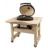 Primo Ceramic Grils XL200 Oval Head Only with 605 Optional Cypress Stand Open - Grates