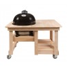 Primo Ceramic Grils XL200 Oval Head Only with Optional 614 Cypress Stand Open - Grates