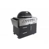 Primo Ceramic Oval G420C Freestanding Gas Grill - Front Shelves Down Left Side - Primo Ceramic Oval G420C Freestanding Gas Grill - Front Shelves Down Left Side