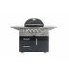 Primo Ceramic Oval G420C Freestanding Gas Grill - Front Shelves Up - Primo Ceramic Oval G420C Freestanding Gas Grill - Front Shelves Up