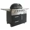 Primo Ceramic Oval G420C Freestanding Gas Grill  - Front Shelves Up Front - Primo Ceramic Oval G420C Freestanding Gas Grill  - Front Shelves Up Front