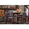 Hospitality Rattan Patio Plastique Set of 2 Barstools Bar View