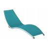 Hospitality Rattan Patio Helix Set of 2 Stackable Sling Chaise Lounge-Teal