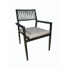 Hospitality Rattan Patio Manhattan 5-Piece Dining Set with Cushions- Chair