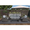 Hospitality Rattan Patio Haven Cove 4-Piece Sofa Set with Cushions