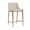Sunpan Dionne Counter Stool in Monument Oatmeal - Front Side Angle