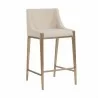 Sunpan Dionne Counter Stool in Monument Oatmeal - Front Side Angle - Sunpan Dionne Counter Stool in Monument Oatmeal - Front Side Angle