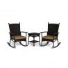 Tortuga Outdoor Portside Classic Wicker Rocking Chair 3pc Set W2Q1
