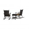 Tortuga Outdoor Portside Classic Wicker Rocking Chair 3pc Set  W20