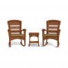 Tortuga Outdoor Portside Classic Wicker Rocking Chair 3pc Set  5