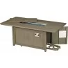 Paris Rectangle Fire Table With Burner - Gas Door Opened - Paris Rectangle Fire Table With Burner - Gas Door Opened