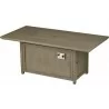 Paris Rectangle Fire Table With Burner - Burner Covered - Paris Rectangle Fire Table With Burner - Burner Covered